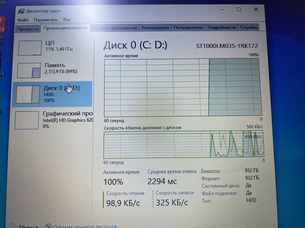 Lenovo intel core i3-7020U Ram 4 gb hdd 1 tb