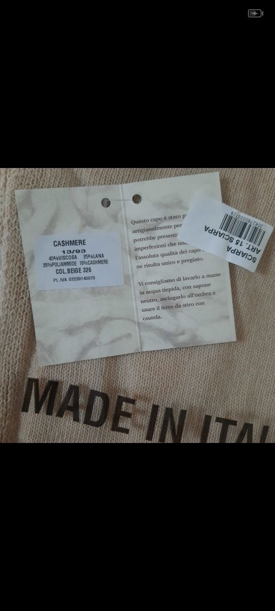Продам палантин шарф Италия