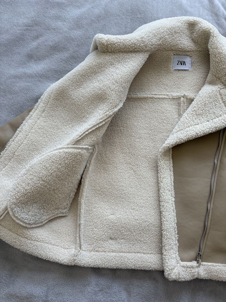 Дубленка Zara беж