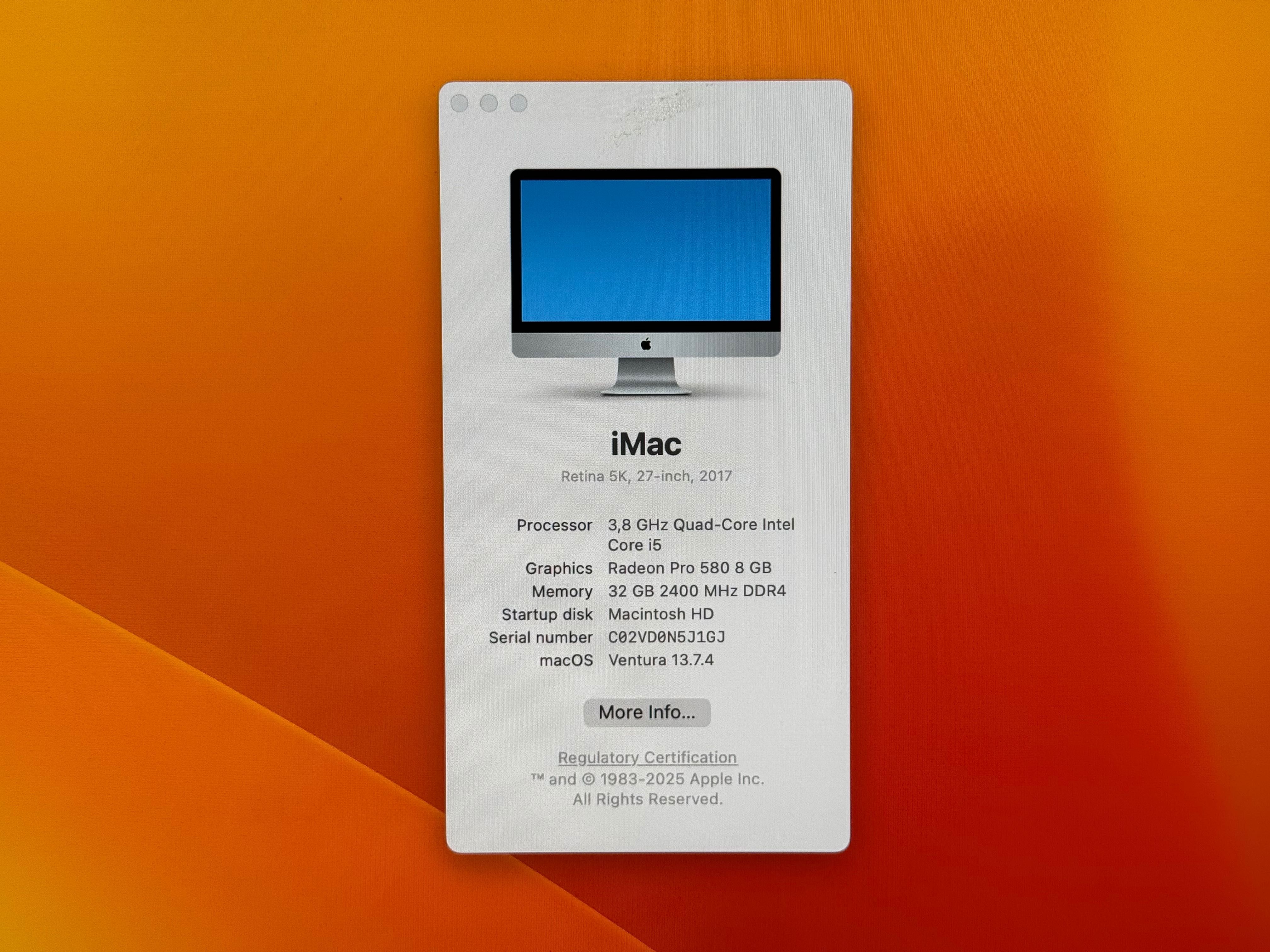 iMac 27 2017 Retina 5K 2TB
