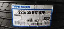 225/55R17. Toyo. Energy3