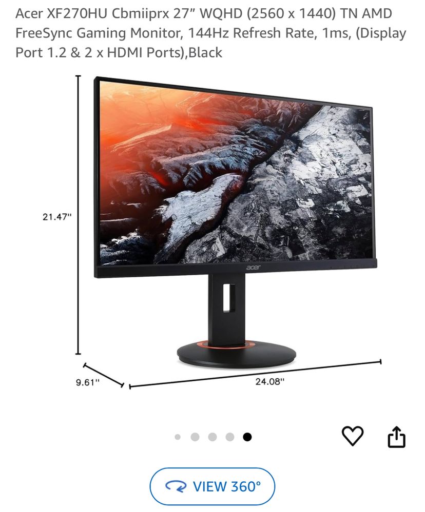 Игровой монитор WQHD 144hz