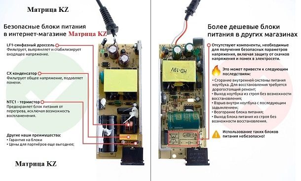 Зарядка на ноутбук с гарантией