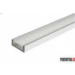 Профиль для светодиодной LED ленты плоский узкий 2м комплект 16*6 мм