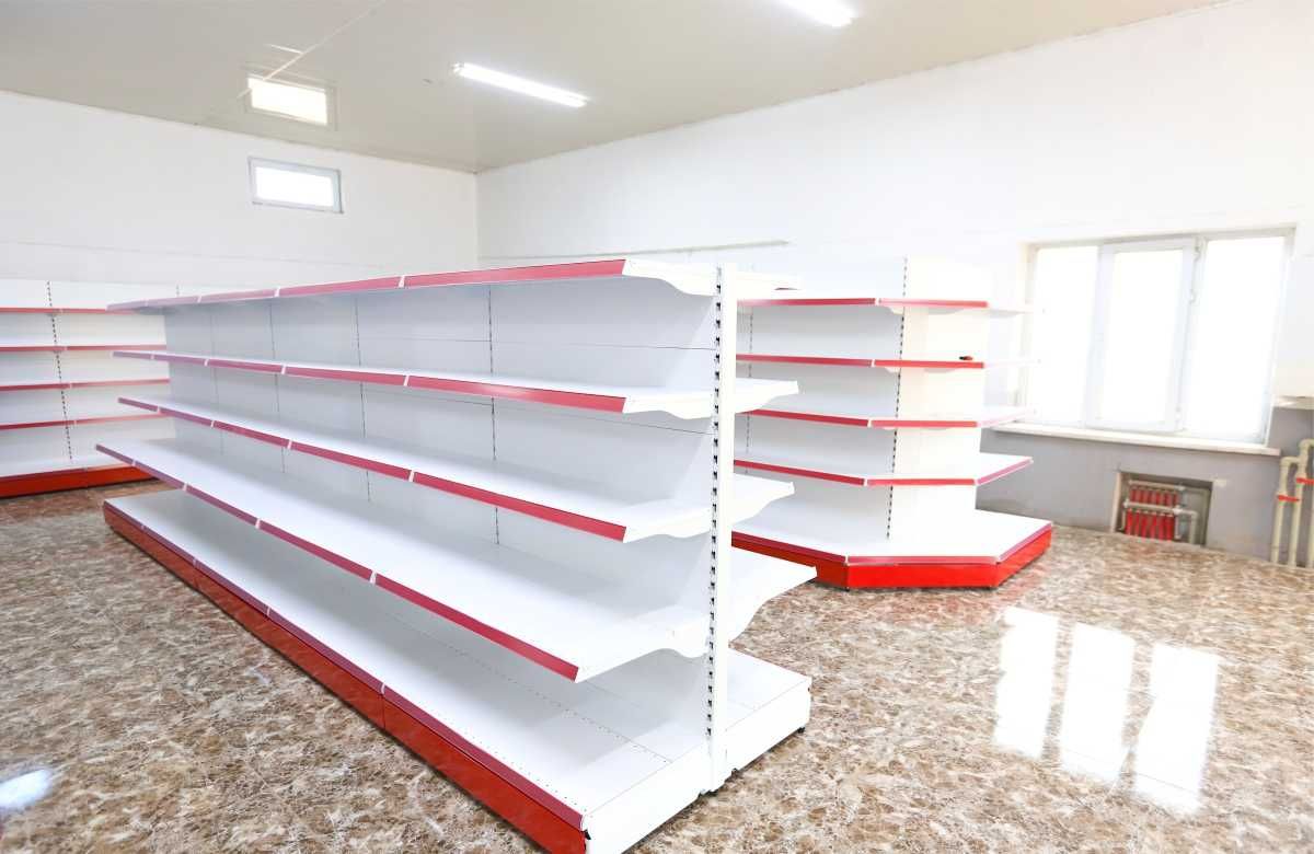 Металлические торговые стеллажи в магазин, маркет, выбор размеров asts