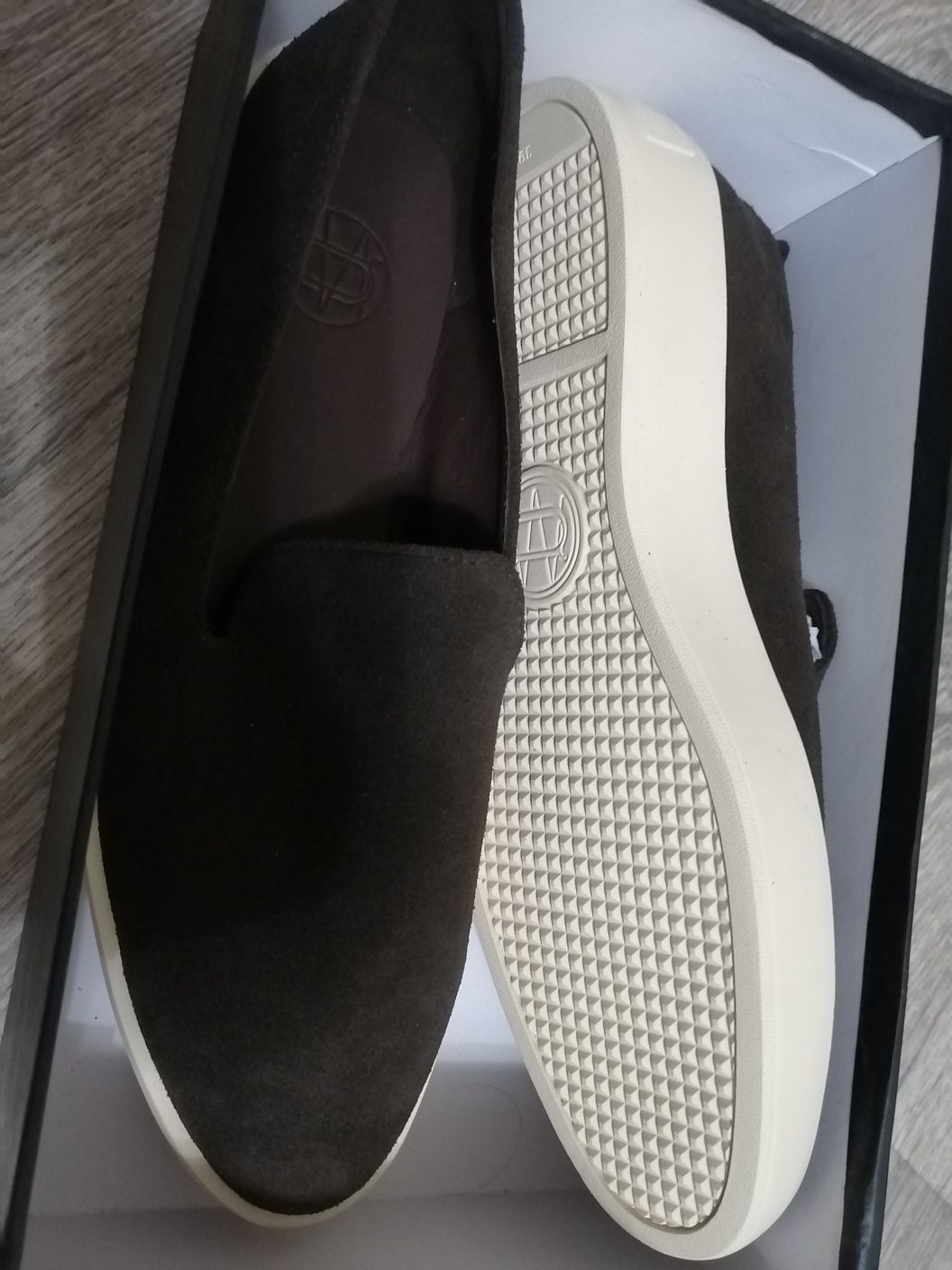 Кожаные мокасины massimo dutti