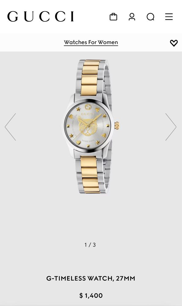 Женские наручные часы Gucci G-Timeless Feline