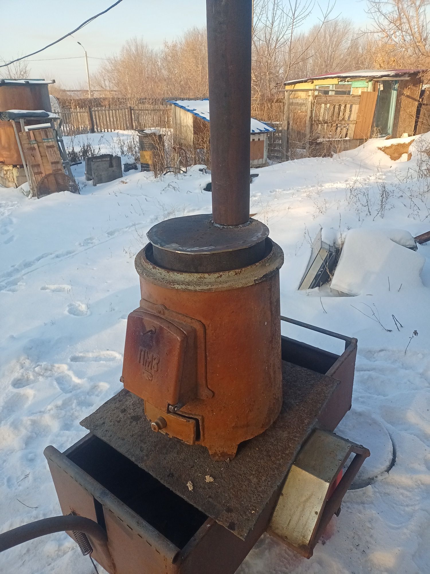 Буржуйка печка  с колосником мусоросжигатель