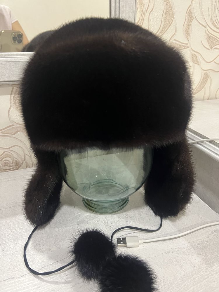Норковая шапка ушанка
