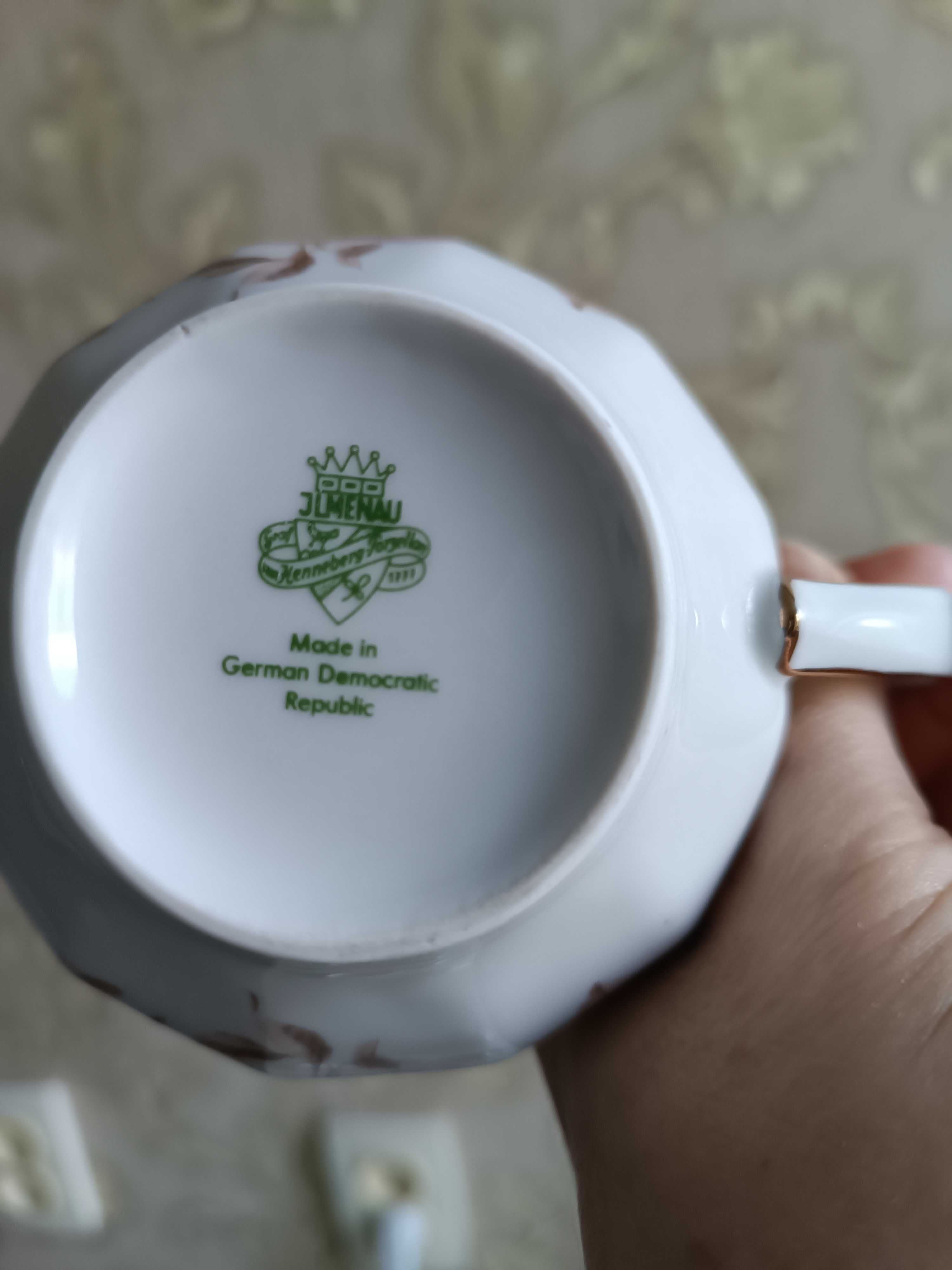 Чайный набор ГДР JLMENAU, чайные пары ЛФЗ, Рига