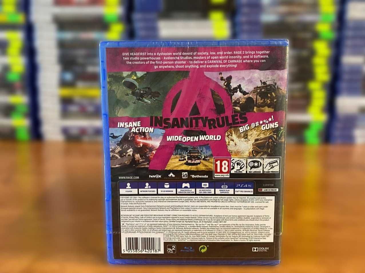Новый диск RAGE 2 PS4/PS5 Большой Выбор Игр