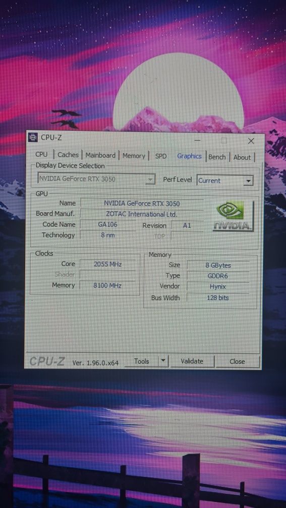 Видеокарта Rtx 3050 Zotac 8 гигов
