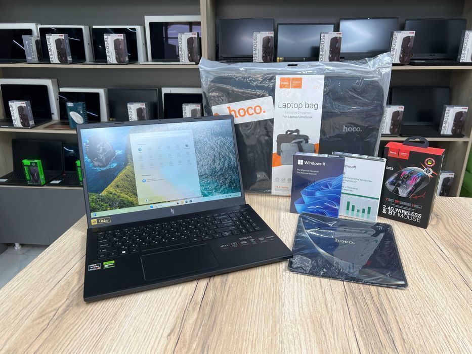 Асер Nitro V15 • Ryzen 5‑7535HS • 16GB • 512GB SSD • RTX 4050 • 144Hz