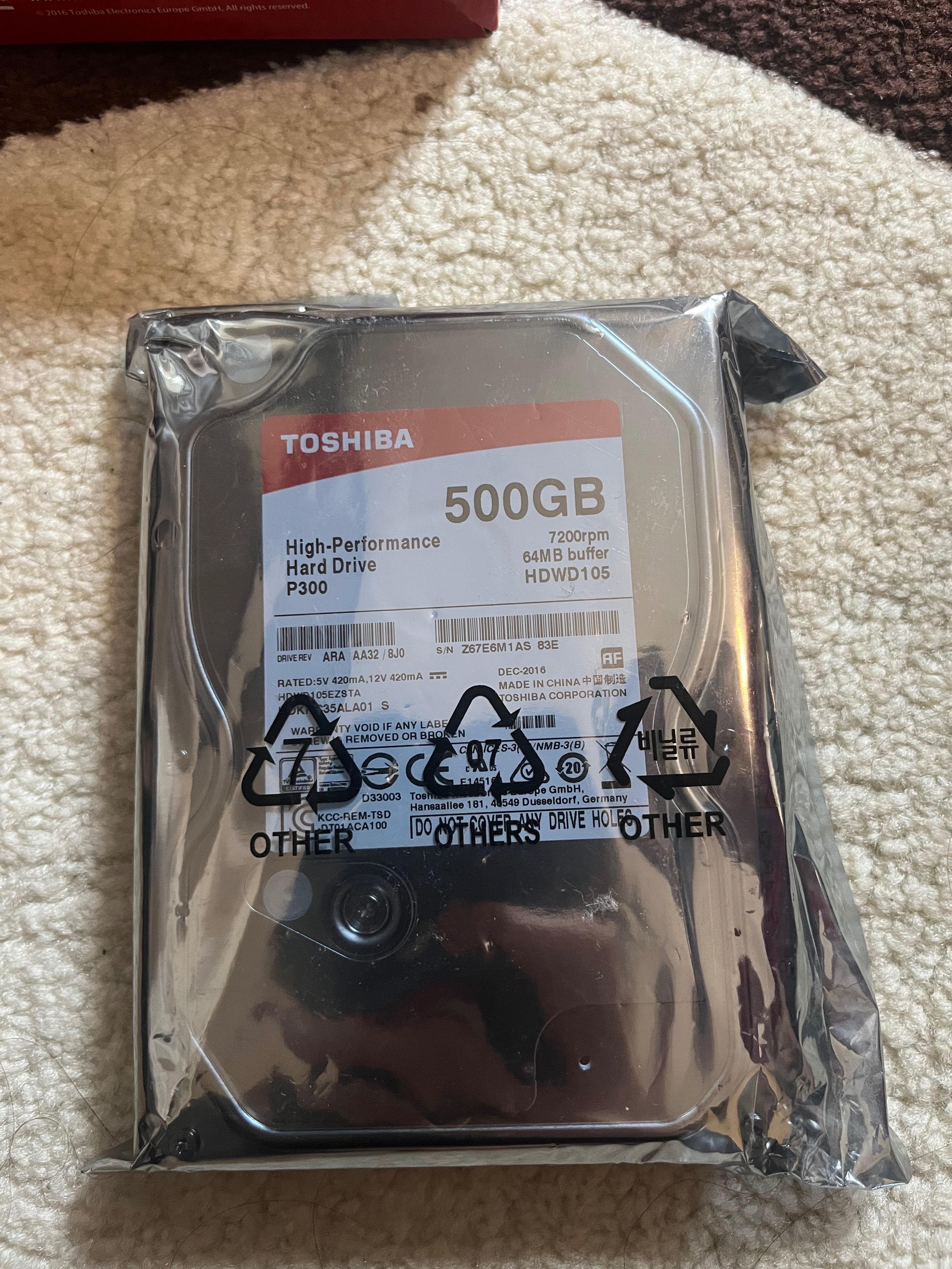 Продам жесткий диск Toshiba 500 GB