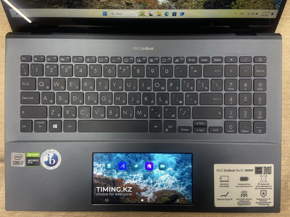 Сенсорный ноутбук Asus ZenBook Pro 15-Core i7-10870H/16GB/1TB/GTX 1650