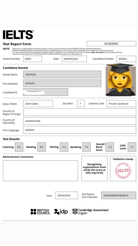 Подготовка IELTS, Преподаватель 8.0