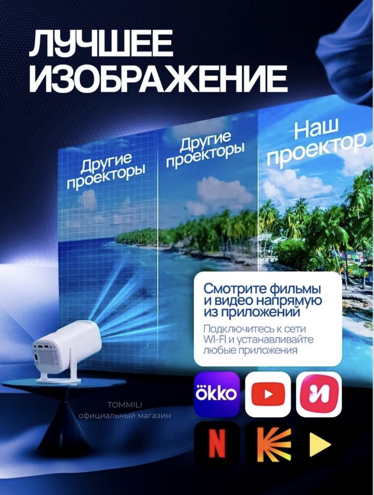 Продам Проектор TOMMILI HY320 белый БУ