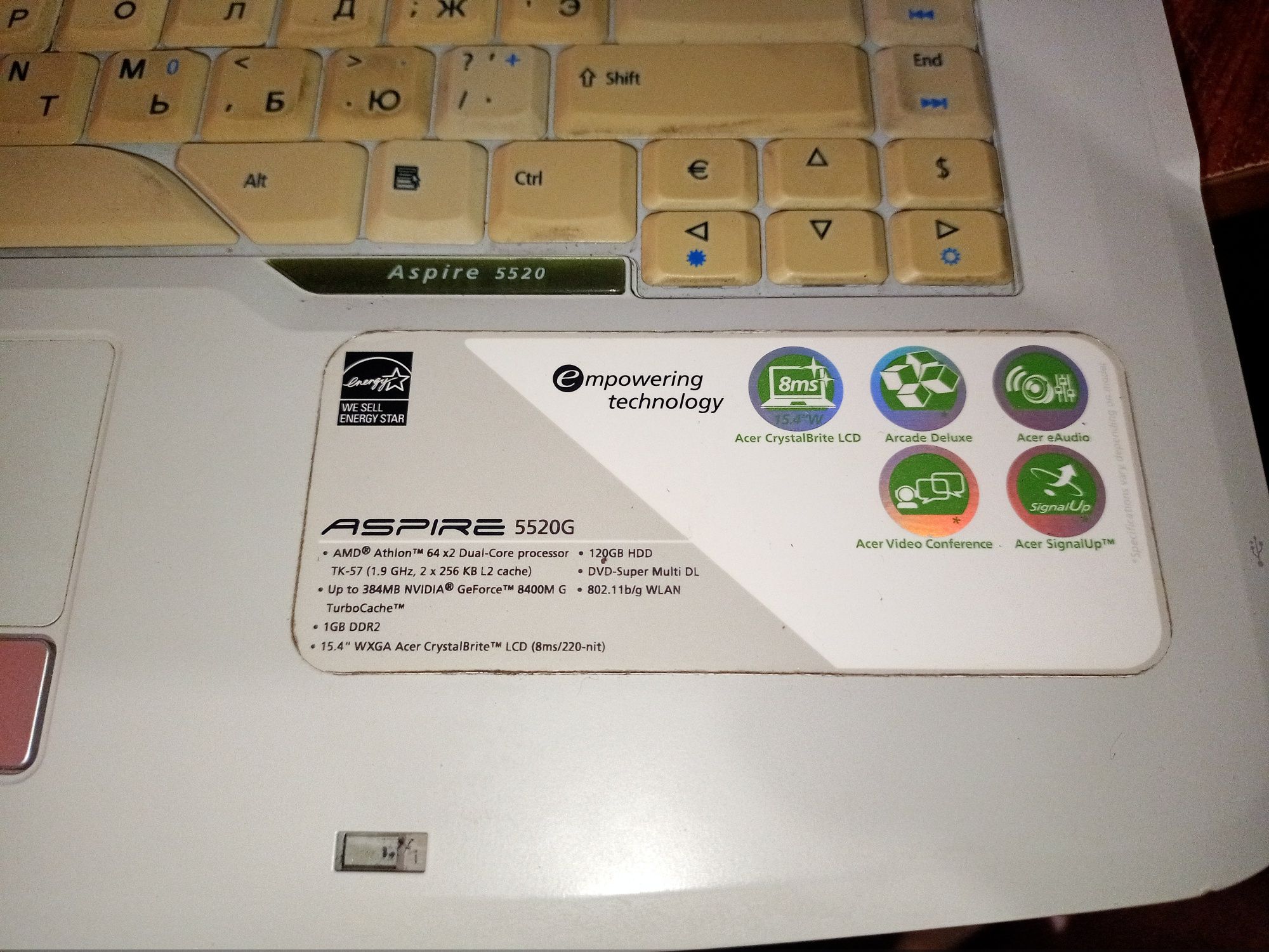 Ноутбук Acer Aspire 5520 series ICW50
