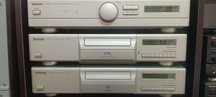 Стойка Technics, стереоресивер,  CD проигрыватель, кассетная дека.