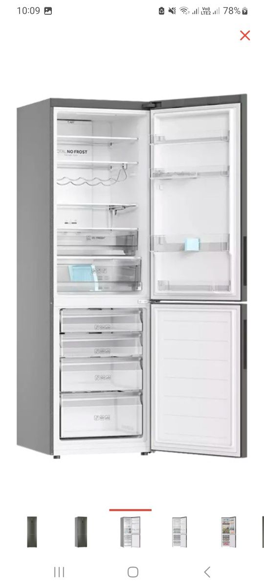 Холодильник HAIER  c2f636cwrg серый