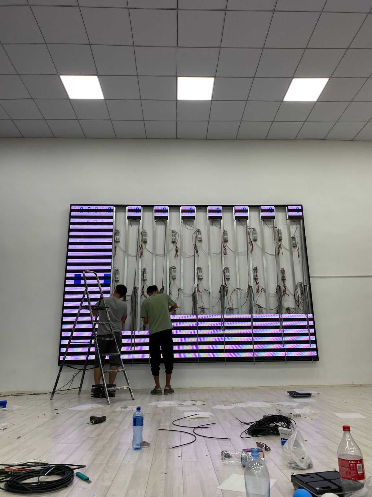 монтаж лэд led экрана