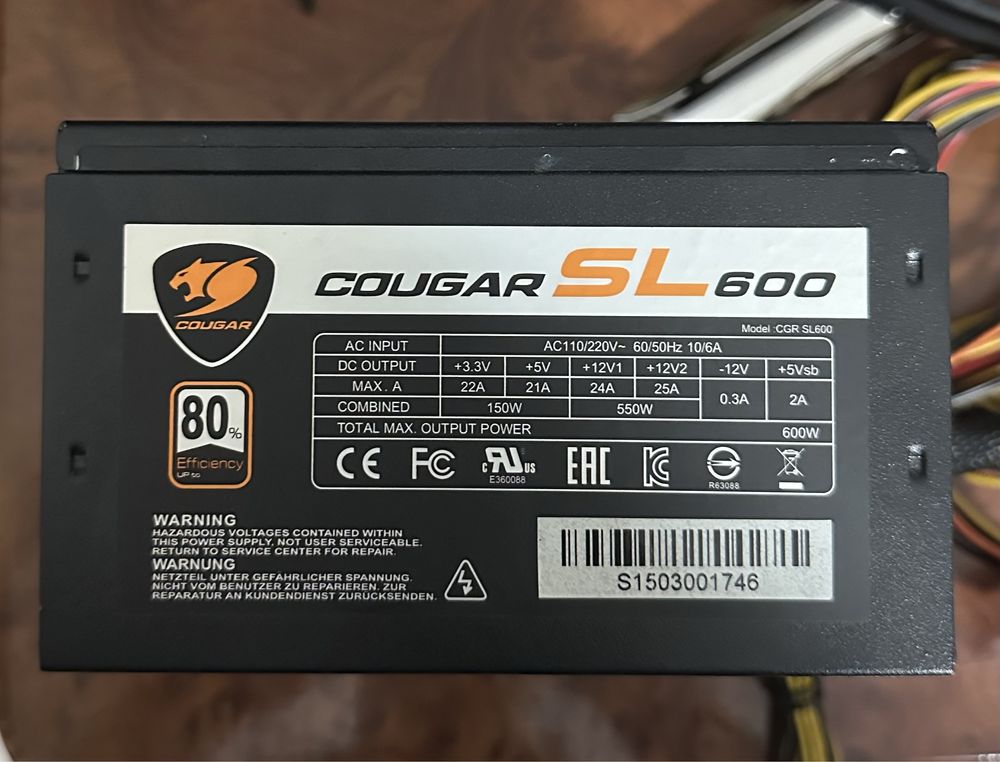 Cougar SL600 блок питания