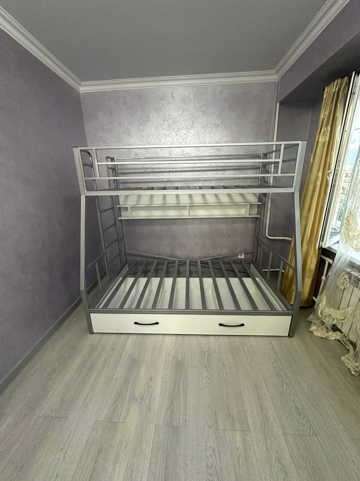 Двухъярусная металлическая кровать (двухярусная). Доставка. Рассрочка.