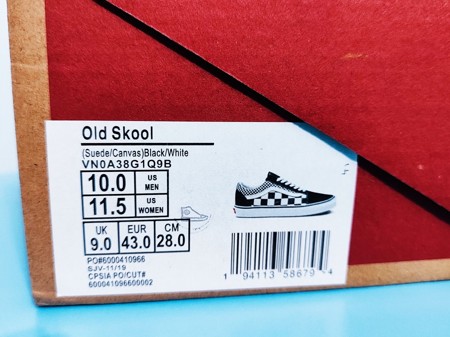 Кеды мужские Vans Old Skool black/white, 43, новые