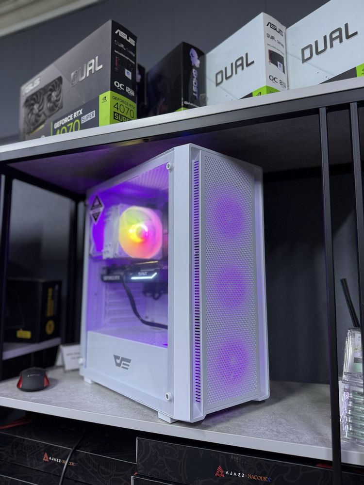 АКЦИЯ! Белый игровой компьютер i512400f/gigabyteh610/16gbram/1TBSSD
