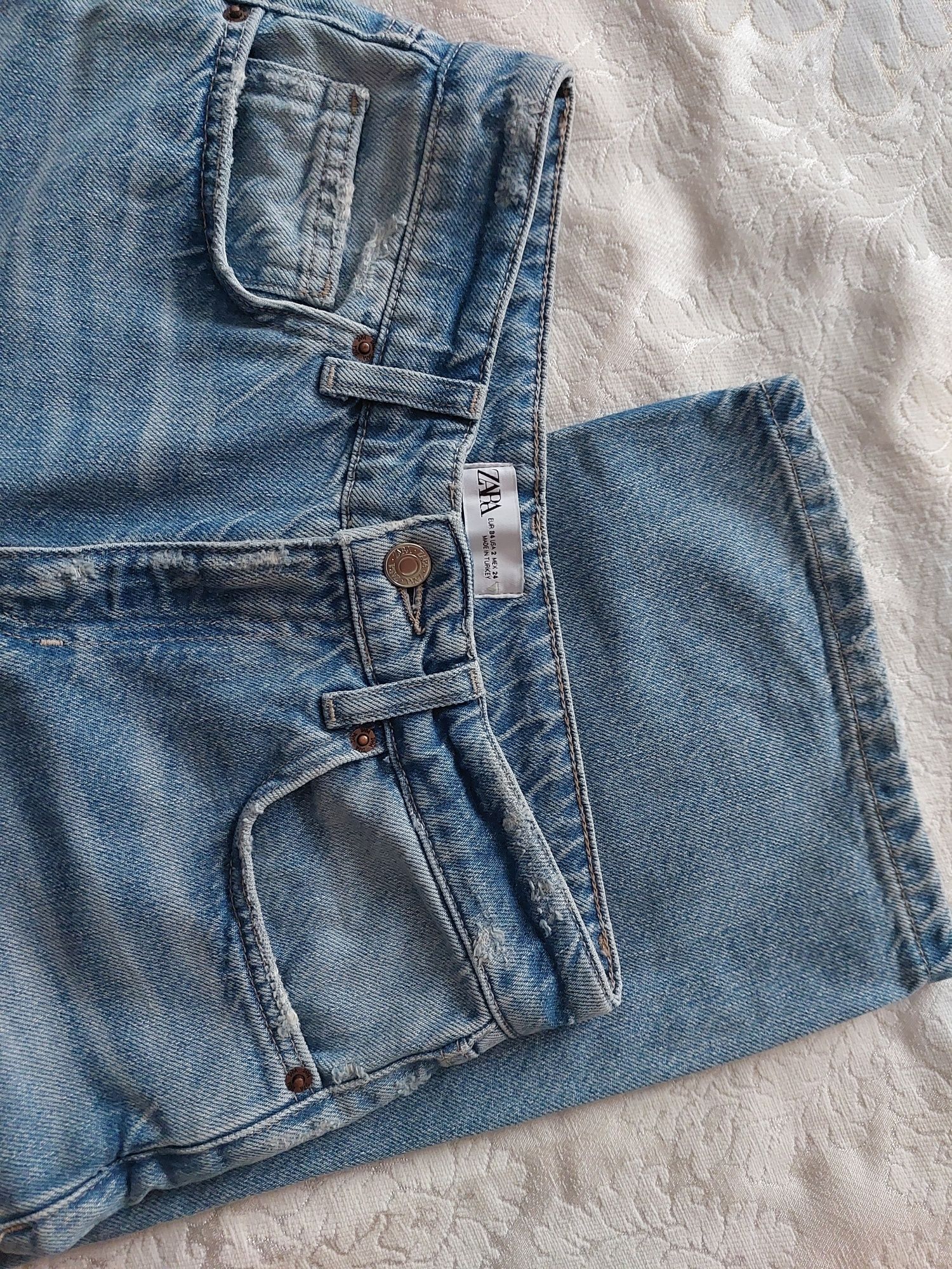 Джинсы голубые Zara новые 34(42)р