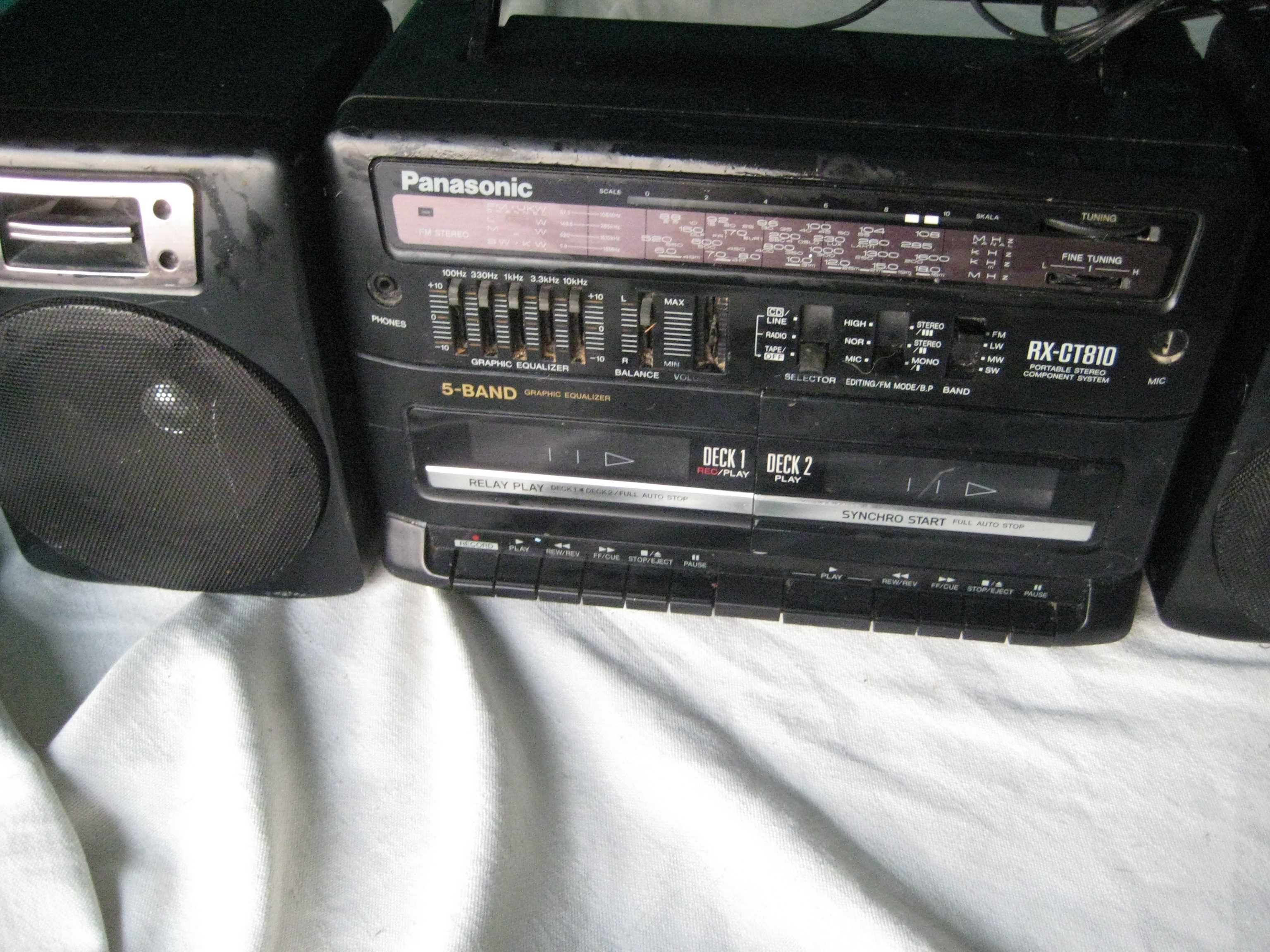 Panasonic RX-CT810 Магнитола Panasonic RX-CT810 двух кассетная Рабочая