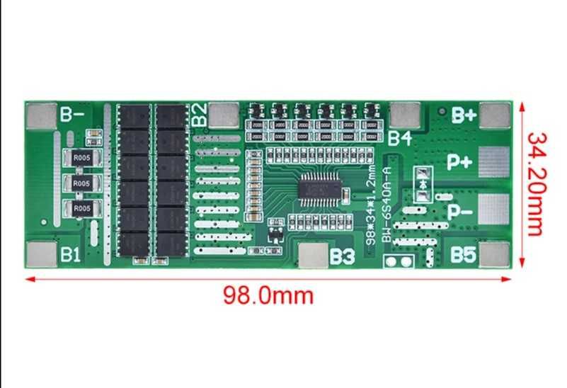 Защитная балансировочная BMS плата 1S/2S/3S/4S/5S/6S/7S для Li-ion акк