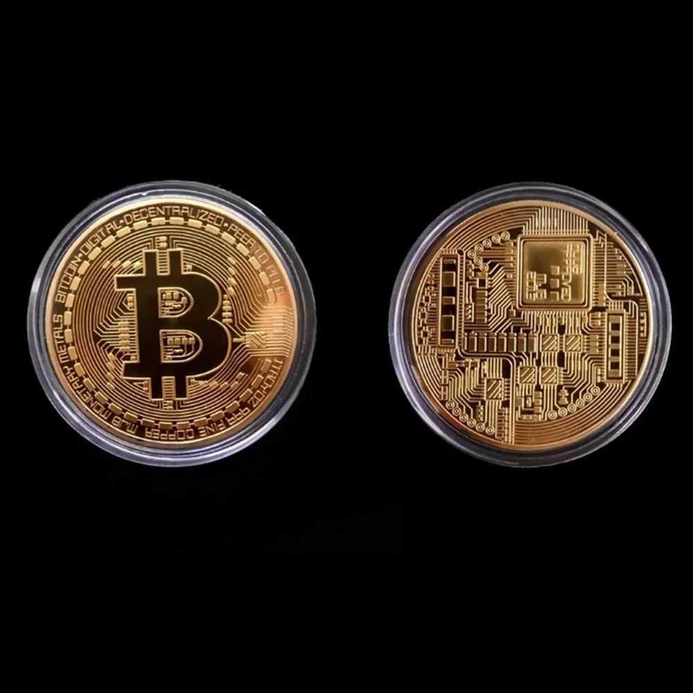 Монета биткоин Bitcoin подарочная