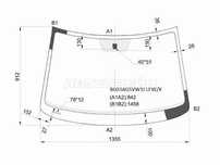 Стекло лобовое VOLKSWAGEN POLO SEDAN 10-15 (пятак 9 см от верха) Volks