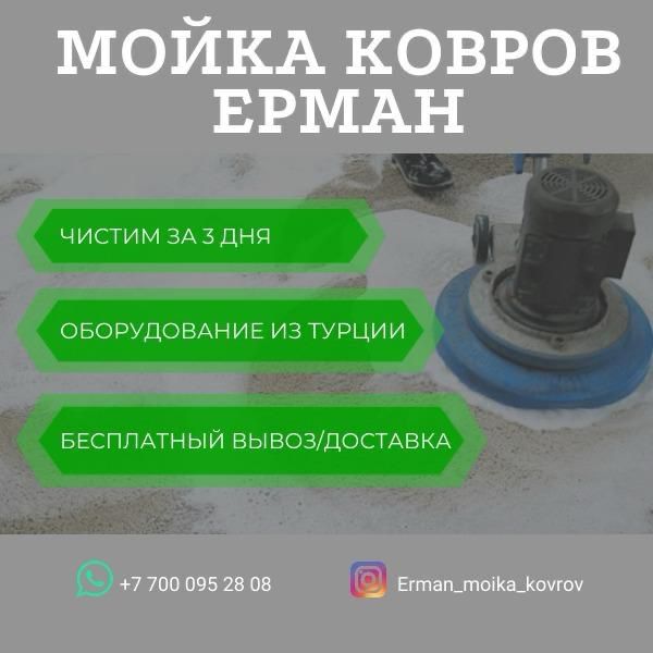 Профессиональная мойка ковров от 450 кв метр