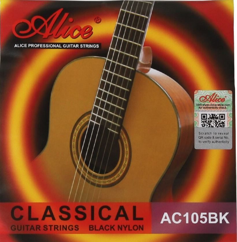 Качественные Струны гитары черный нейлон  (классика) Alice AC105/107BK
