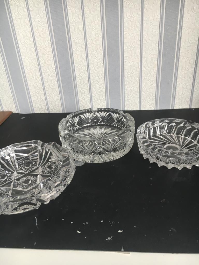 Пепельницы хрустальные