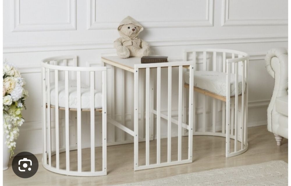 Продам кроватку с матрасом + наматрасник, 3 простыни