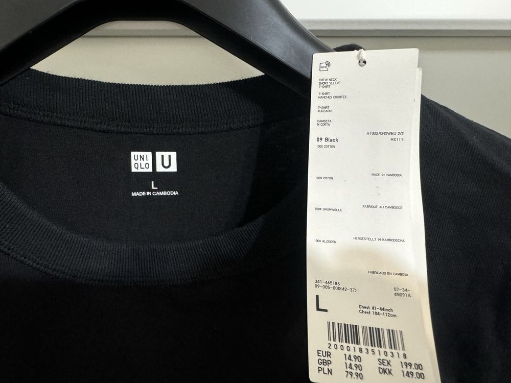футболка базовая из евпопейского магазина Uniqlo