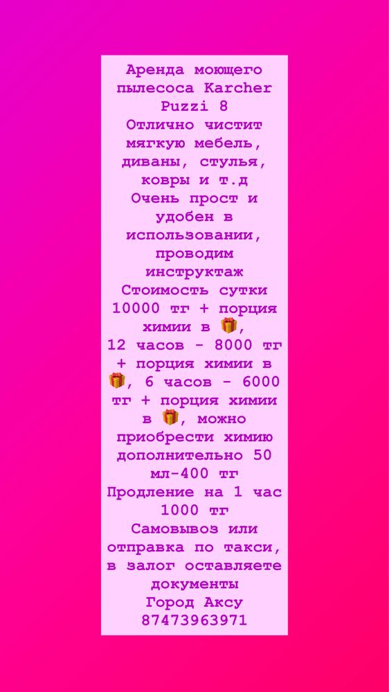 Аренда моющего пылесоса Karcher