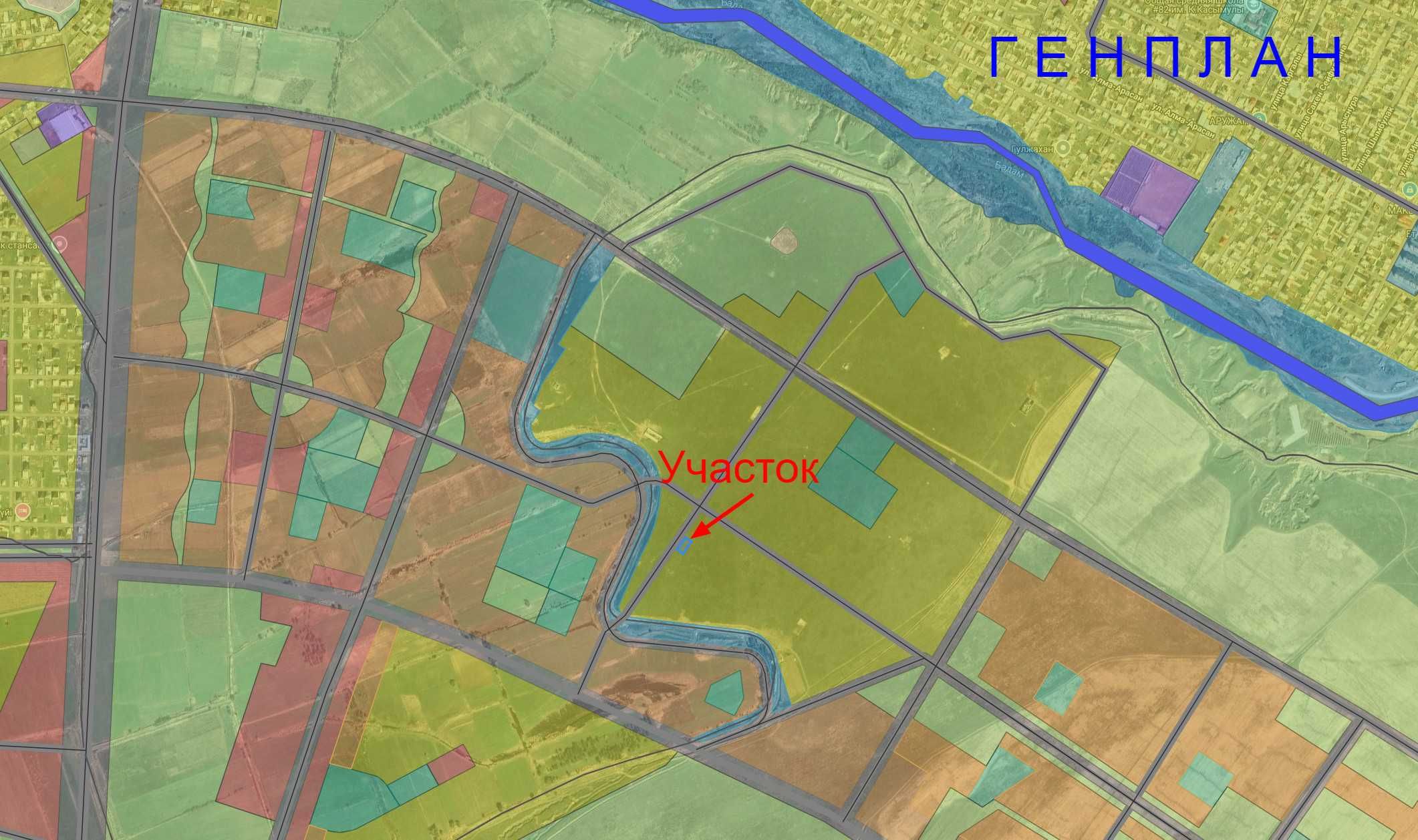 мкр Жаңаталап (Новостройка), участок №1023 - 8 соток