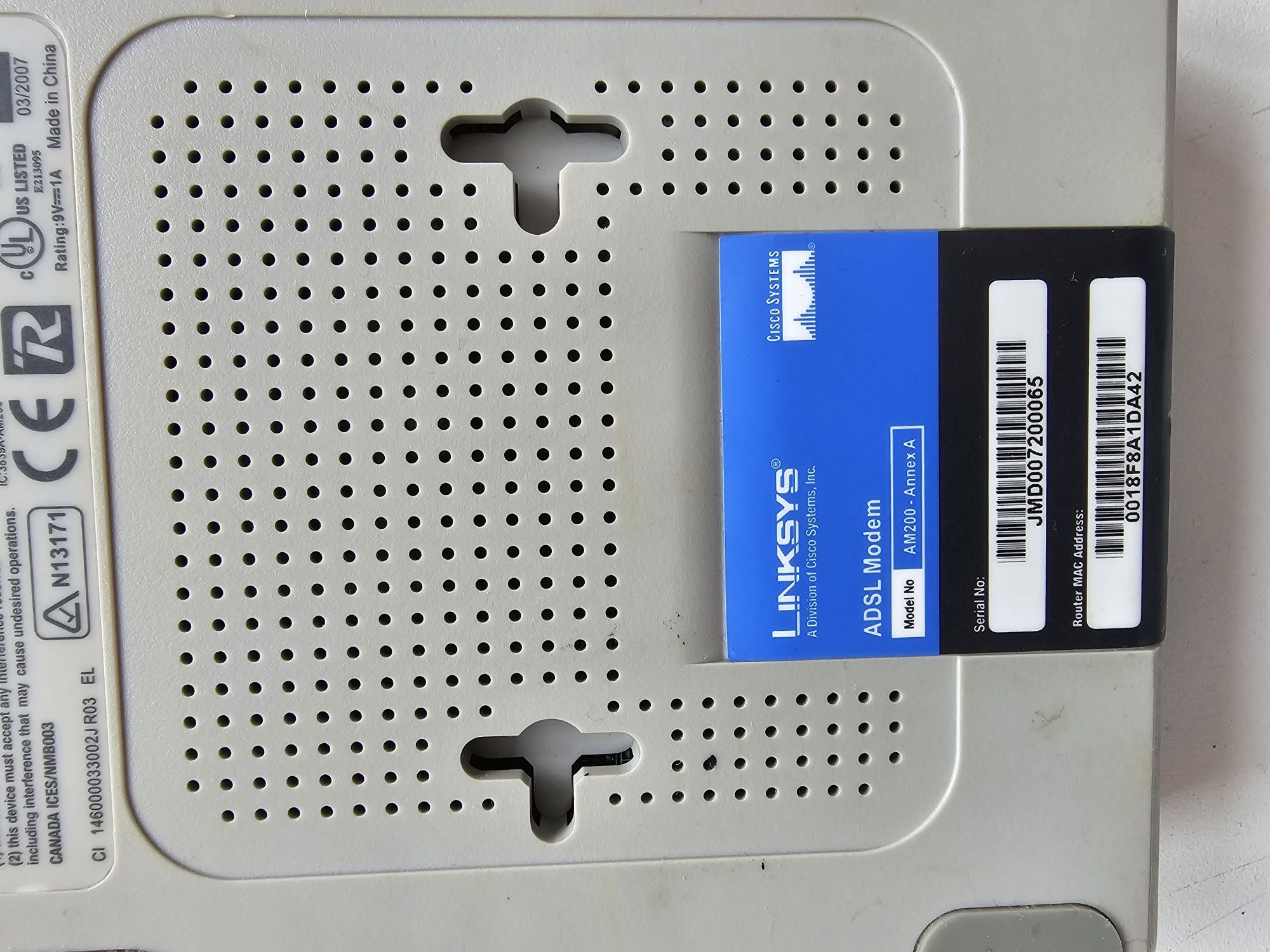 ADSL модем CISCO Linksys AM200 - Annex A