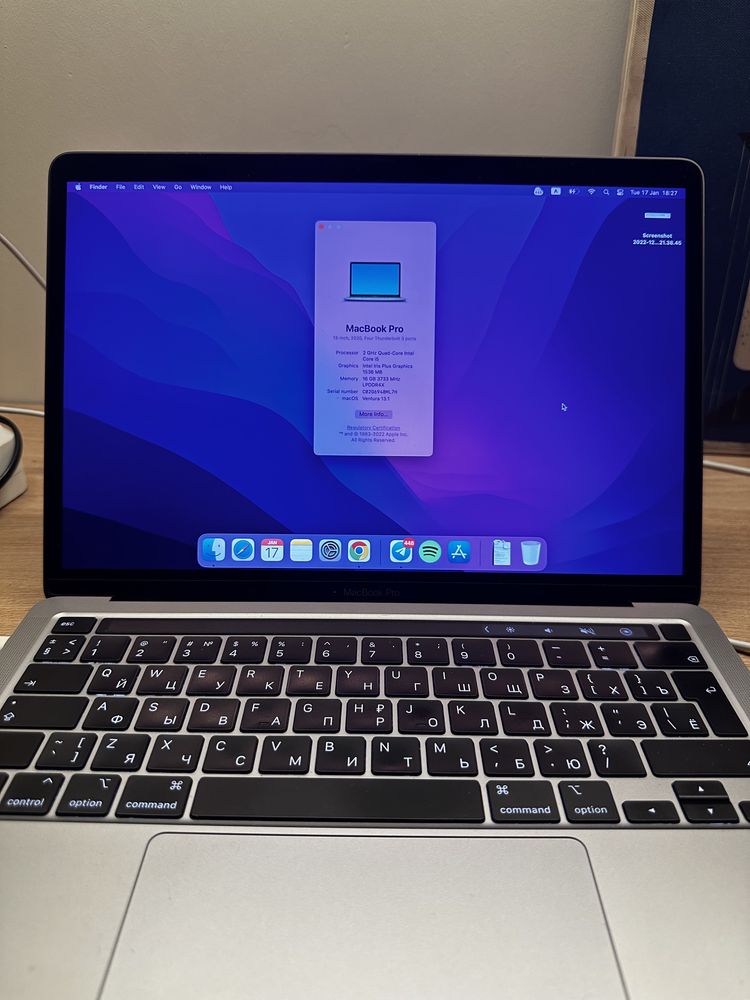 Macbook Pro 13” 2020 16 gb / 512 gb