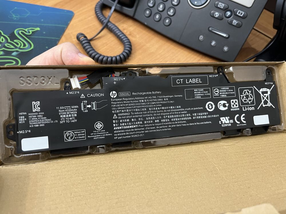Батарея для ноутбука HP SS03XL (SSO3XL) 50Wh 11.55V