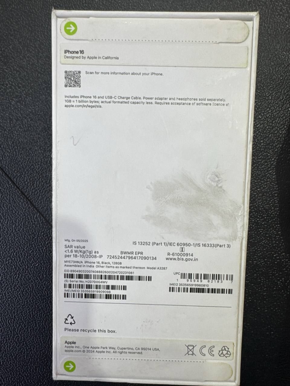 Продам новый iPhone 16