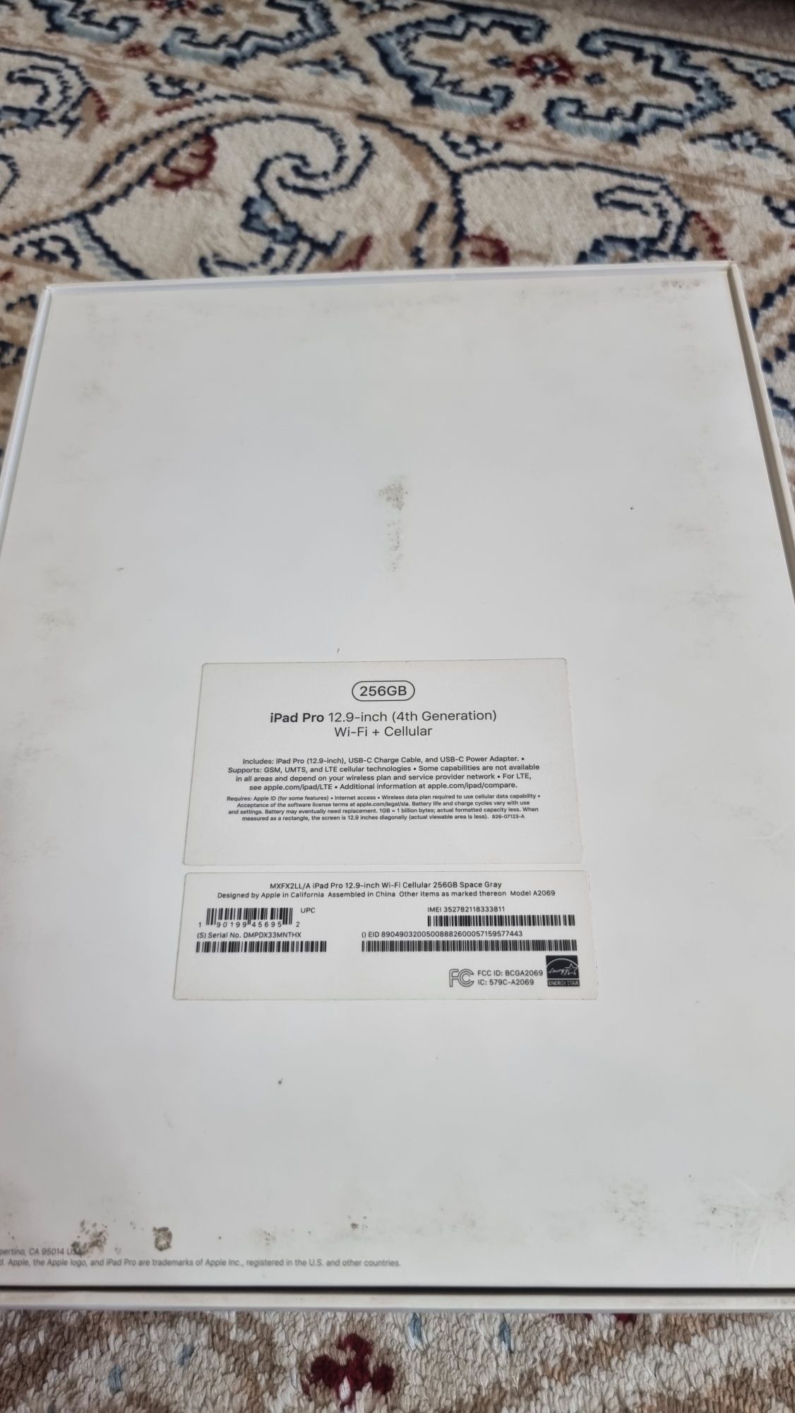Apple iPad 12.9 4 поколение 256 gb 3g