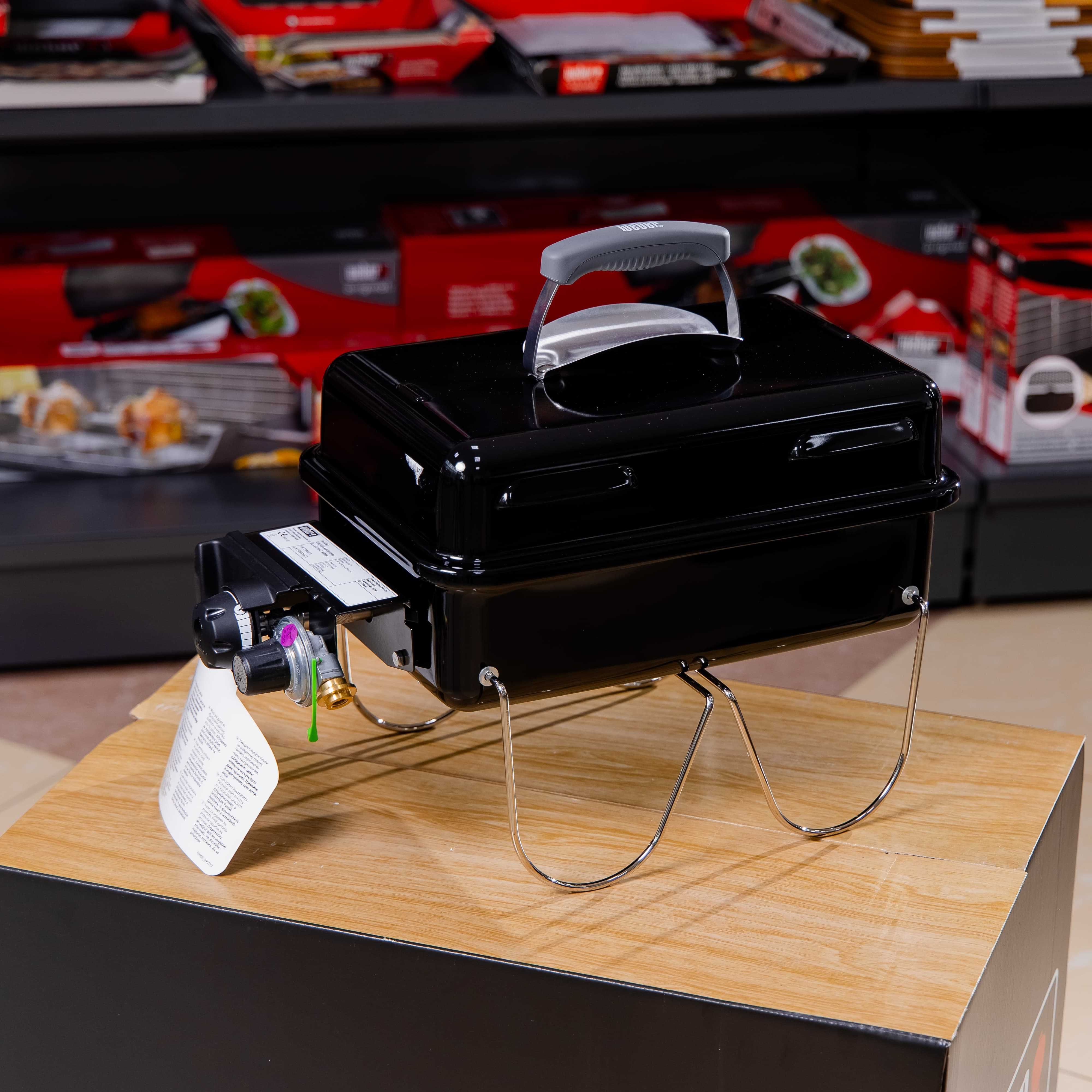 Гриль газовый портативный Weber Go-Anywhere, чёрный