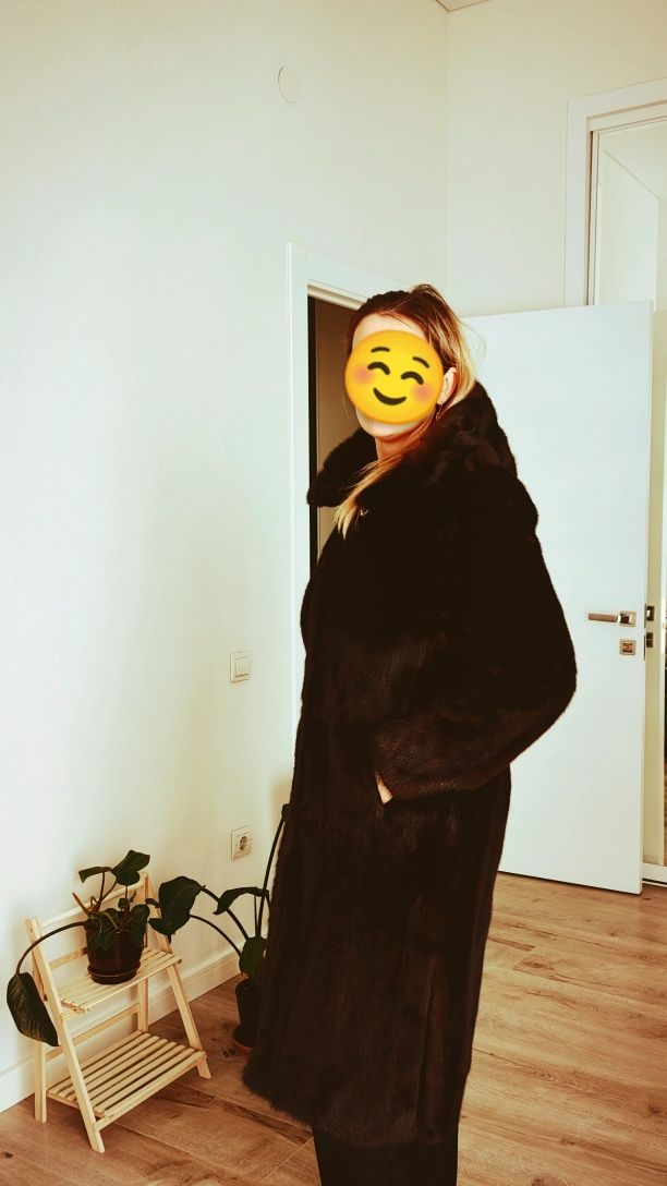 Шуба норковая коричневая