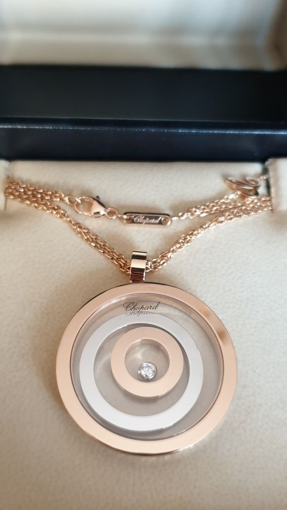 Бренд CHOPARD оригинал. Золотая подвеска 750 пробы с бриллиантом.