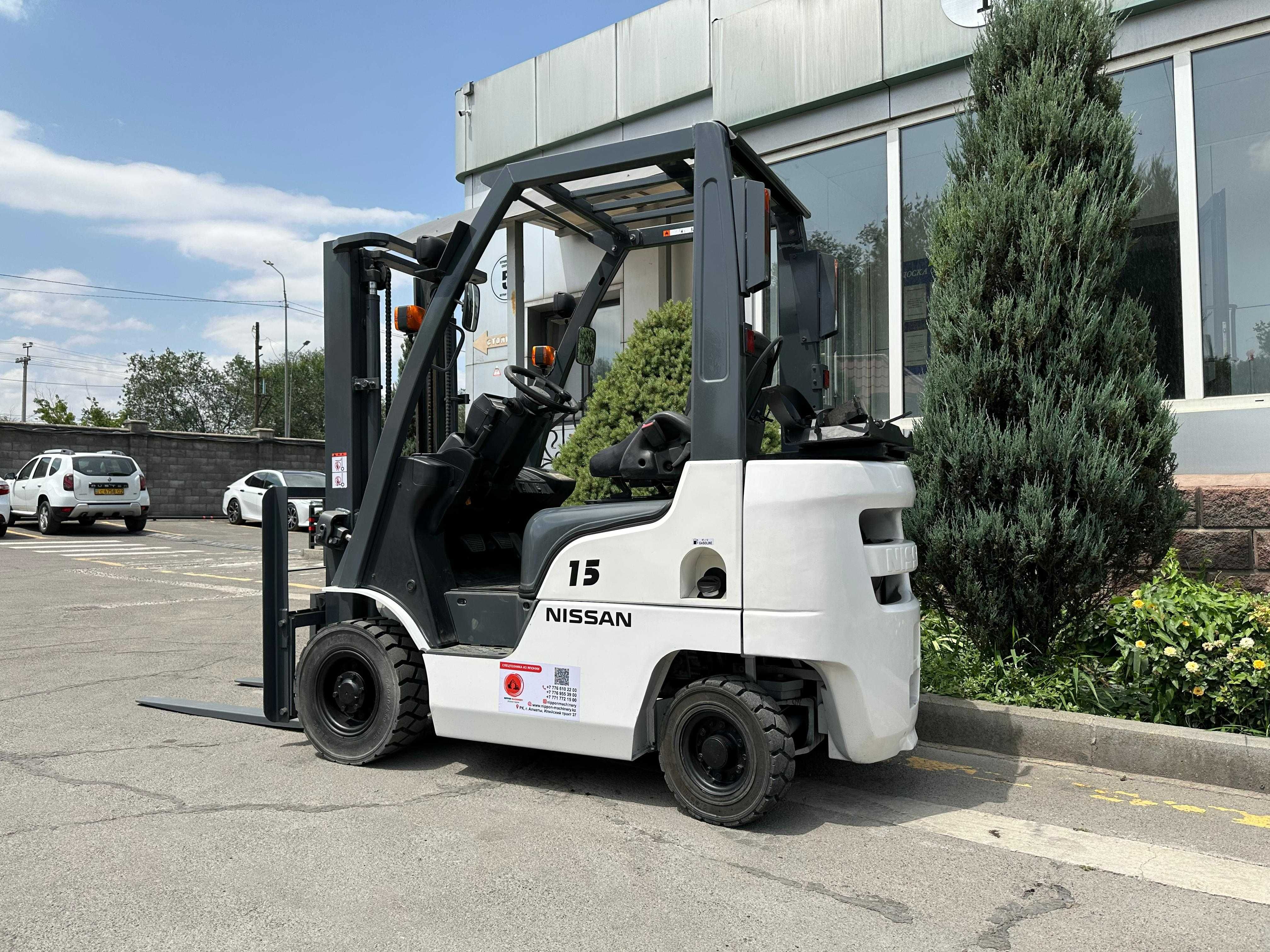 Nissan FG15 1.5 тонны на  3 метра, автомат, газ-бензин 2014 г.